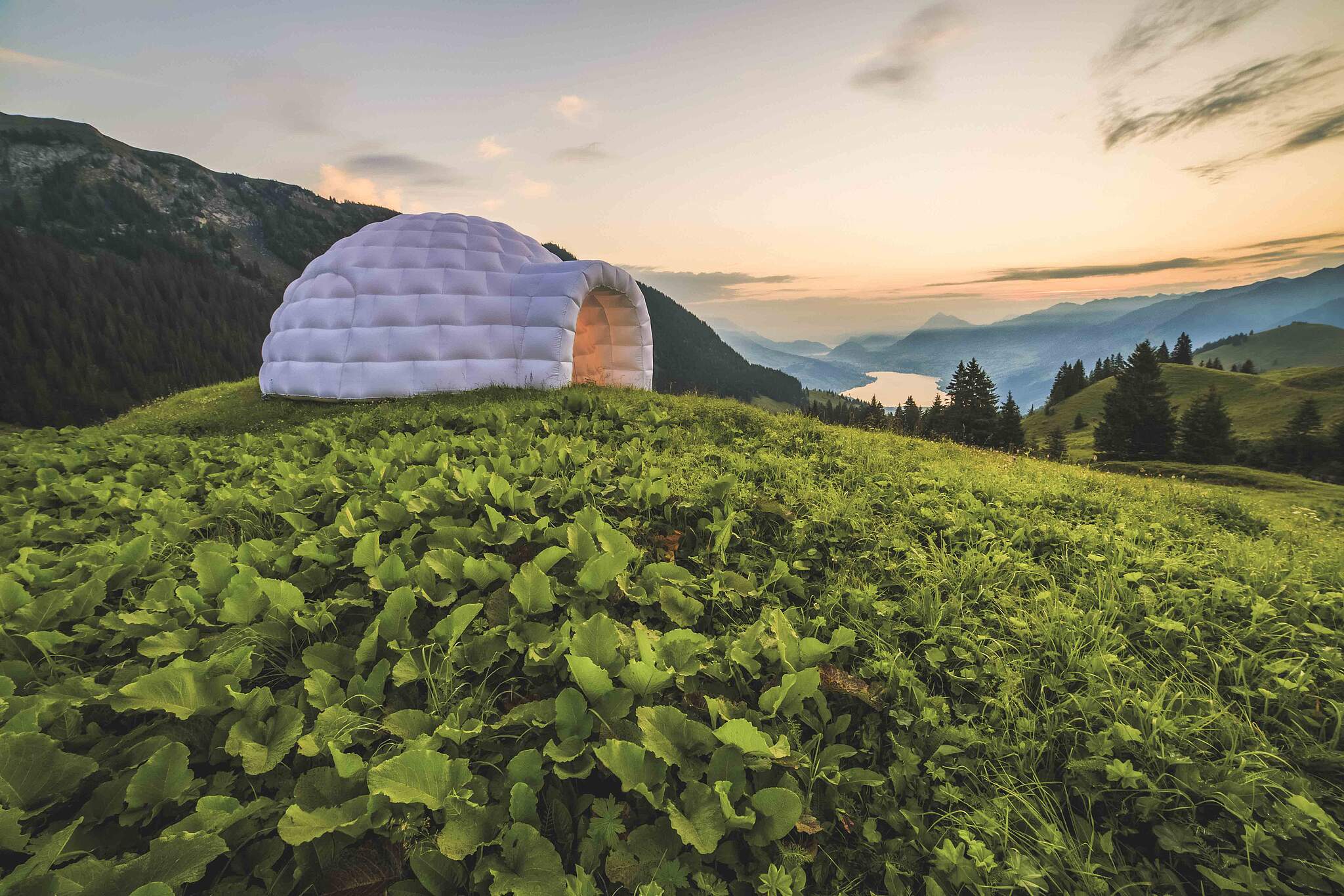Outventure Guppen-Event Iglu im Sommer